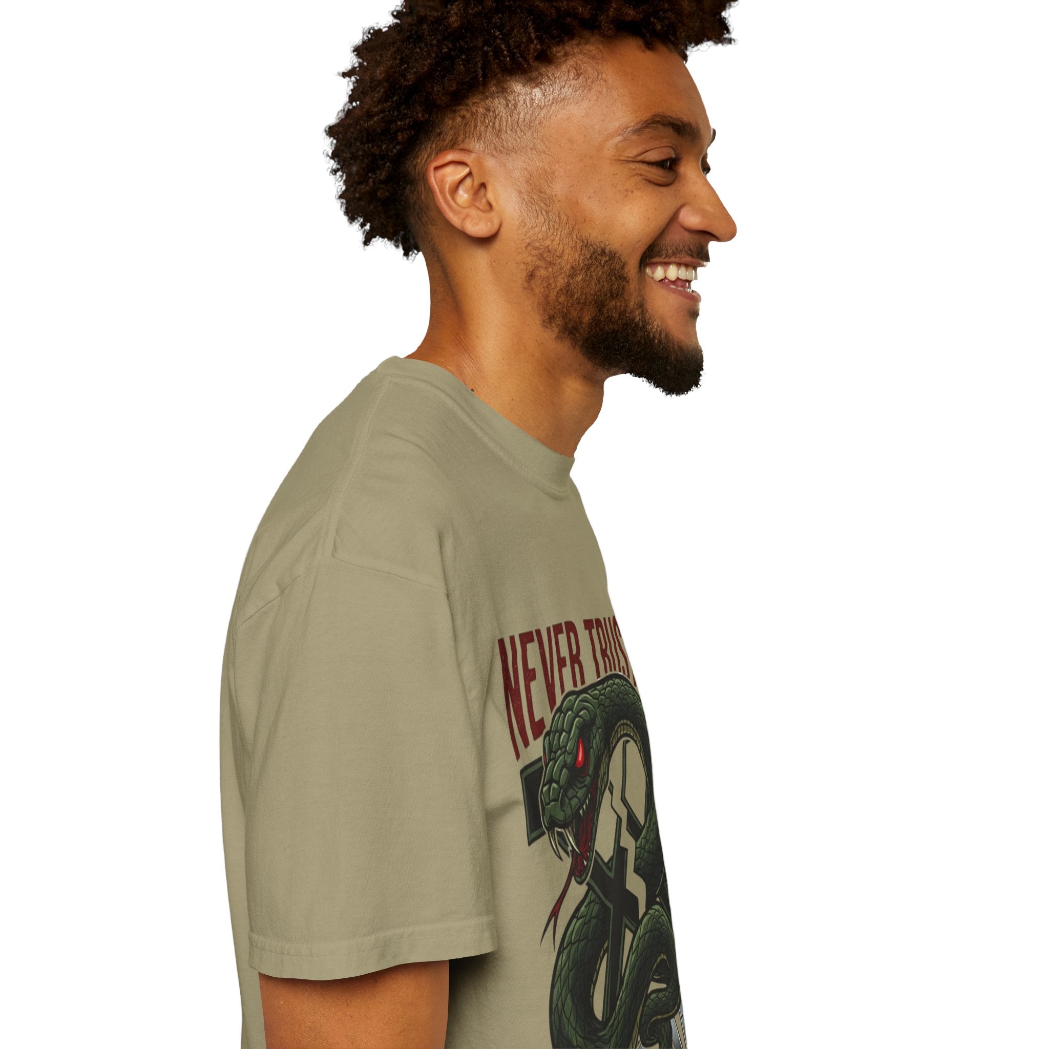 Never Trust a Snake Graphic T-Shirt — Vintage Snake Illustration Tee