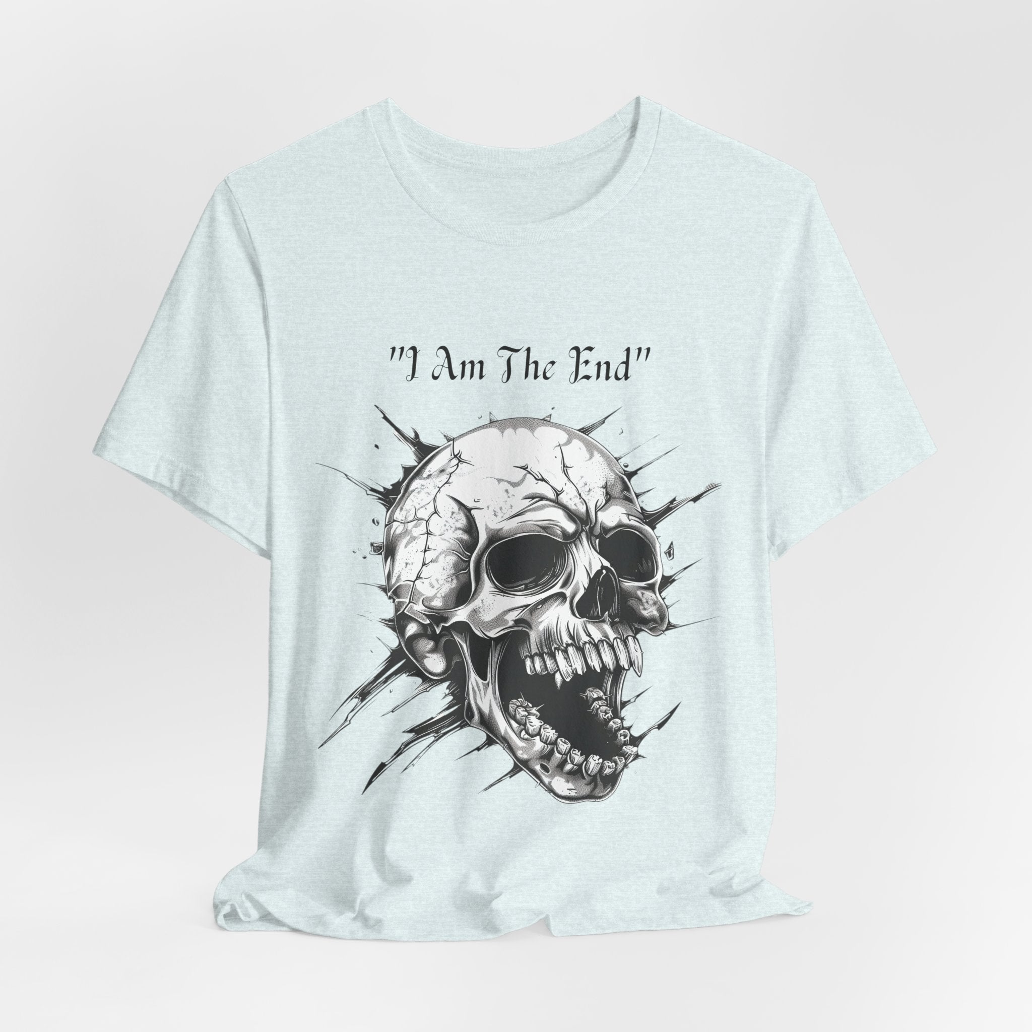 Skull Graphic Tee "I Am The End" - Gothic Rock T-Shirt