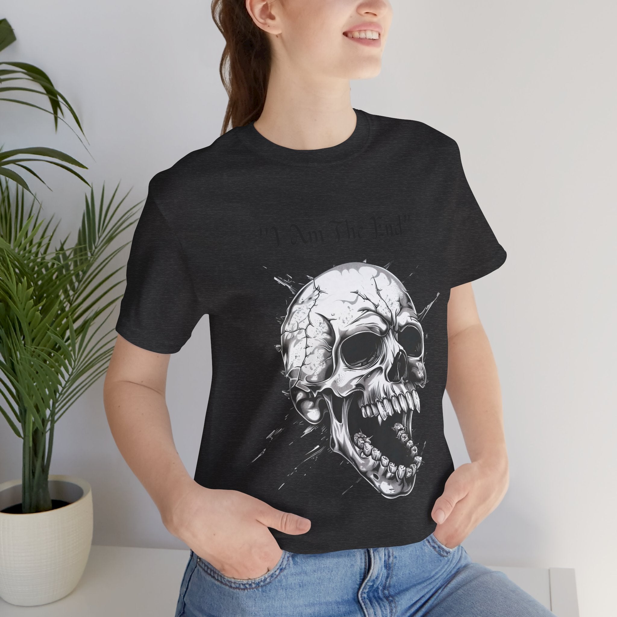 Skull Graphic Tee "I Am The End" - Gothic Rock T-Shirt
