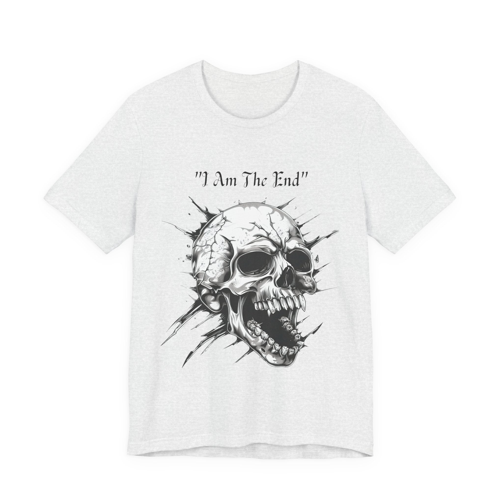 Skull Graphic Tee "I Am The End" - Gothic Rock T-Shirt