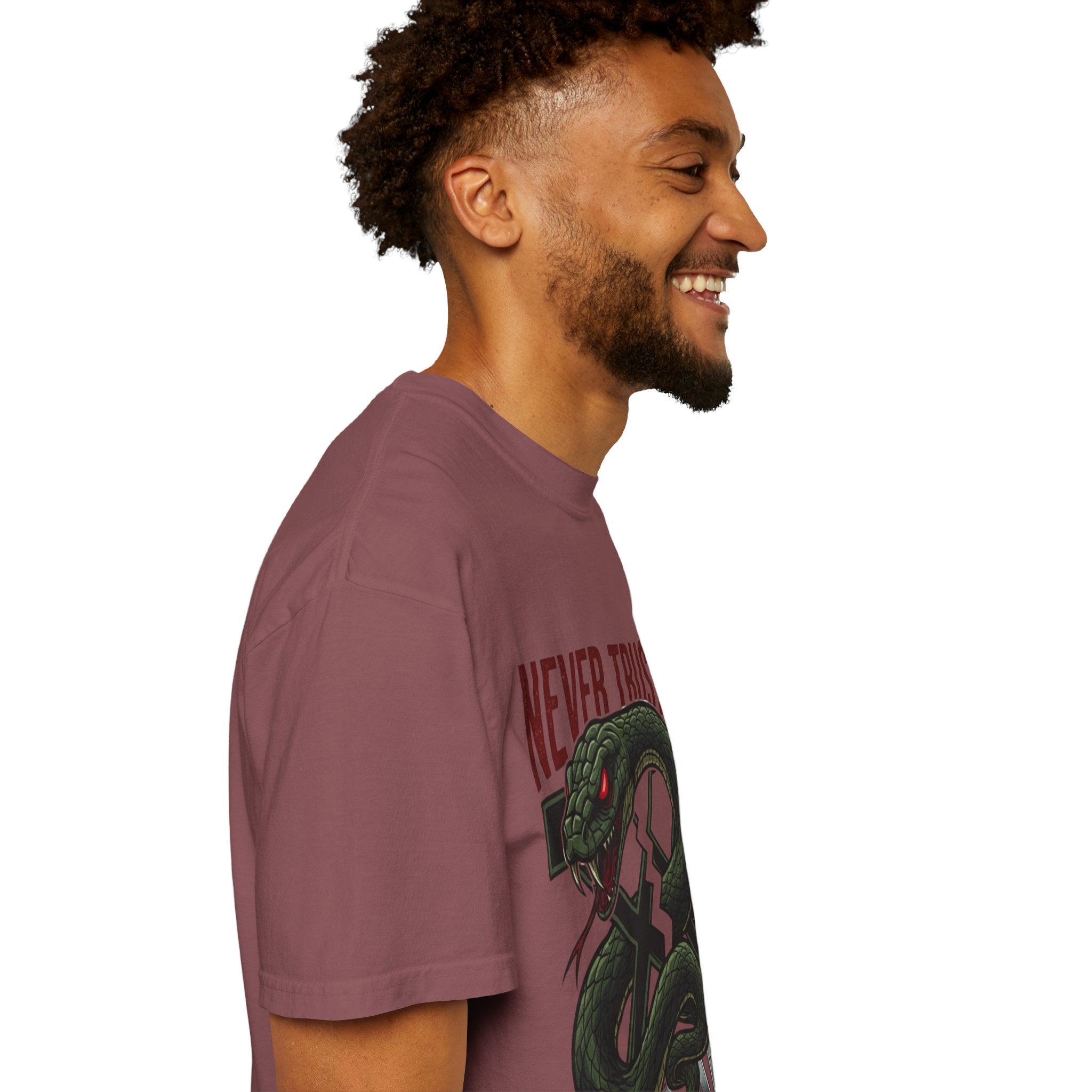 Never Trust a Snake Graphic T-Shirt — Vintage Snake Illustration Tee