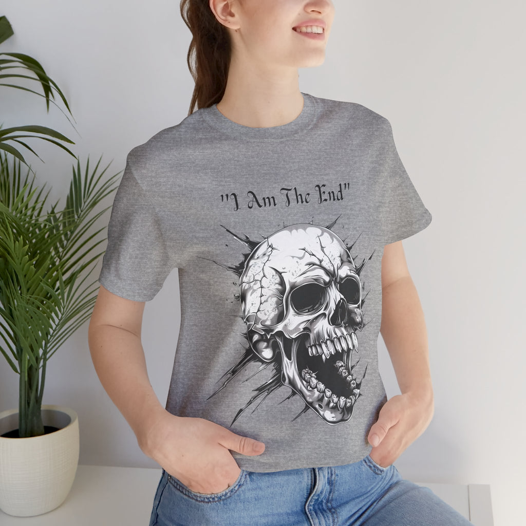 Skull Graphic Tee "I Am The End" - Gothic Rock T-Shirt