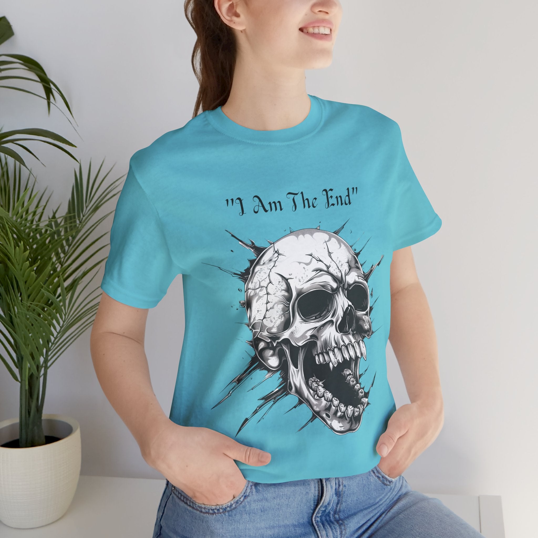 Skull Graphic Tee "I Am The End" - Gothic Rock T-Shirt