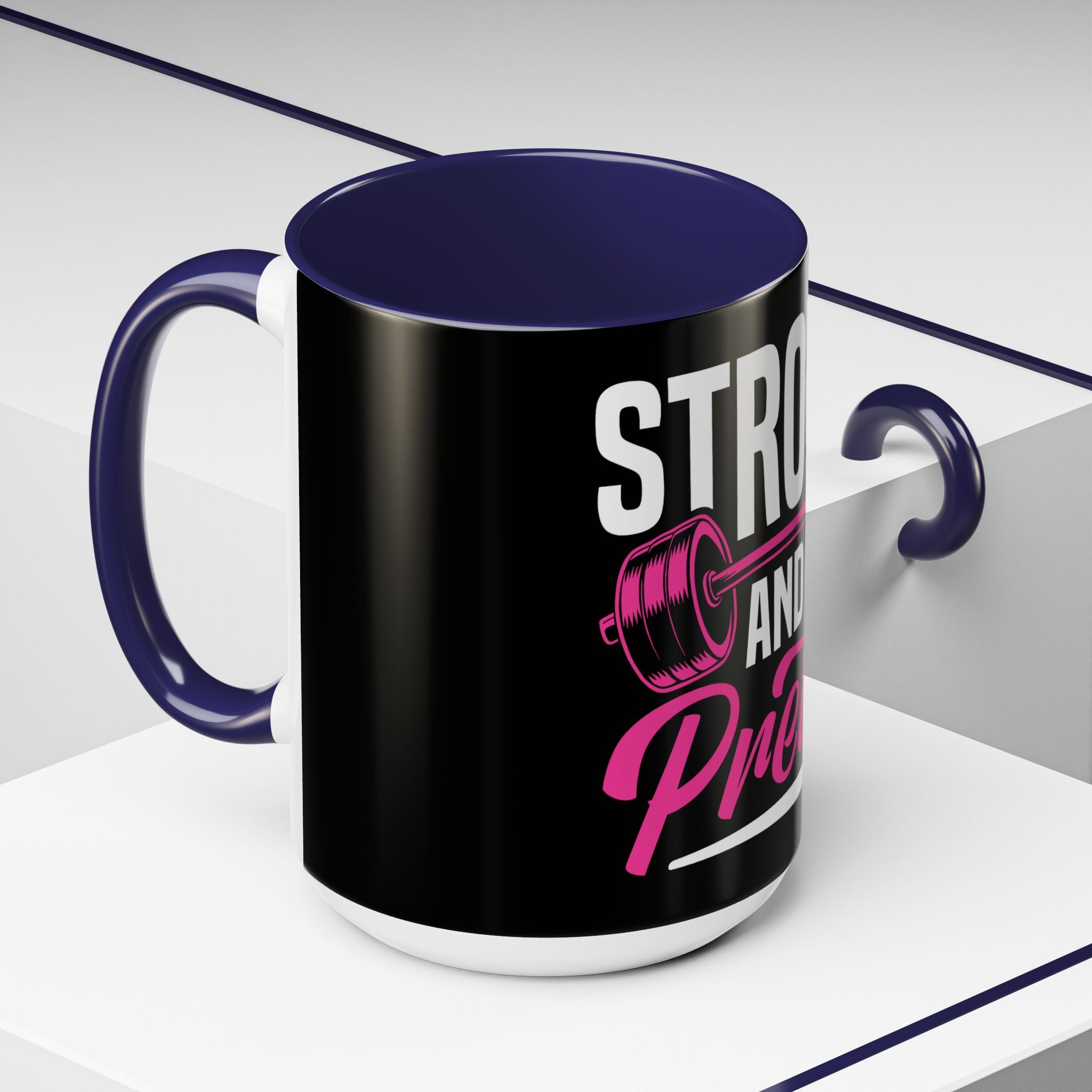 Strong and Pretty Coffee Mug — Motivational Fitness Coffee Cup