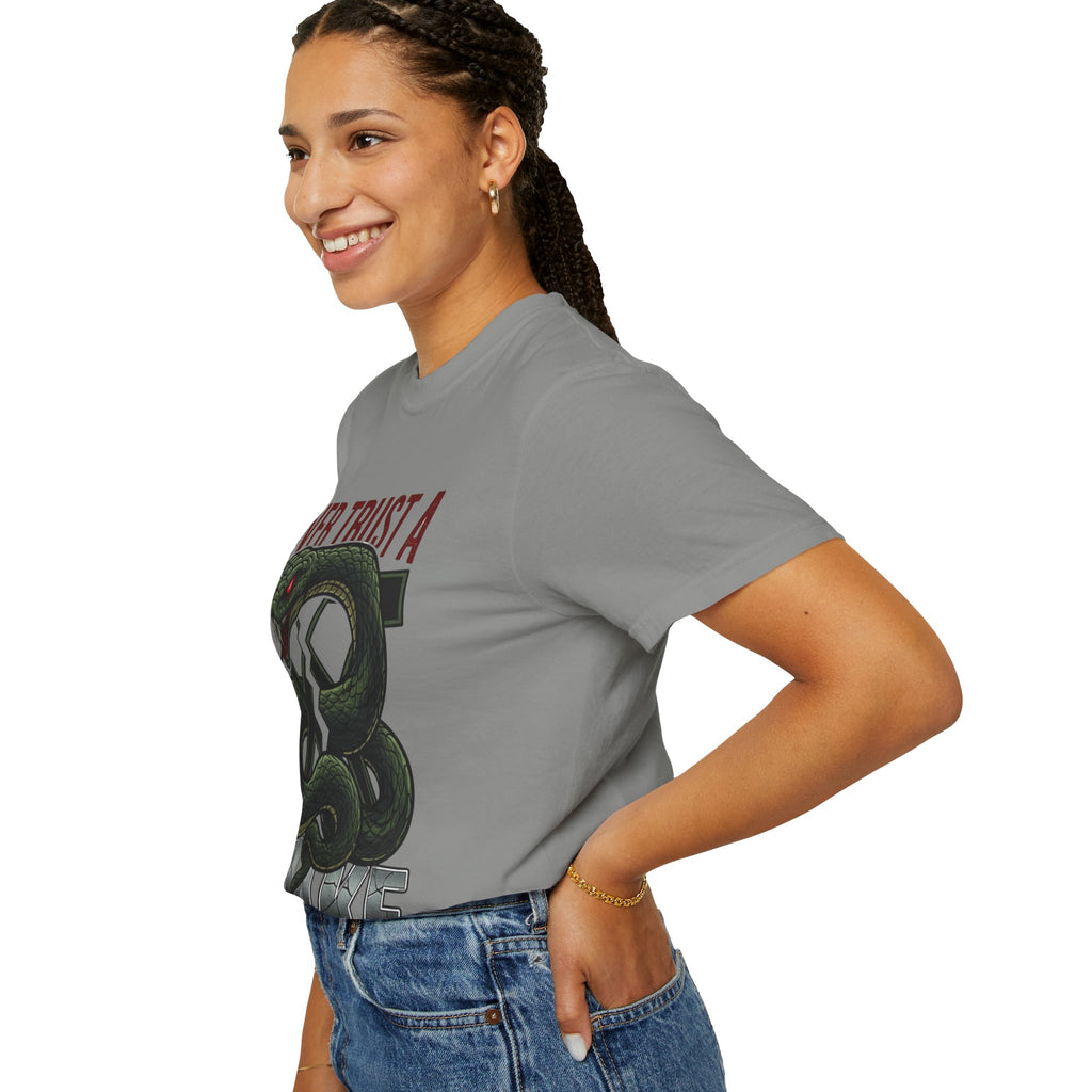 Never Trust a Snake Graphic T-Shirt — Vintage Snake Illustration Tee