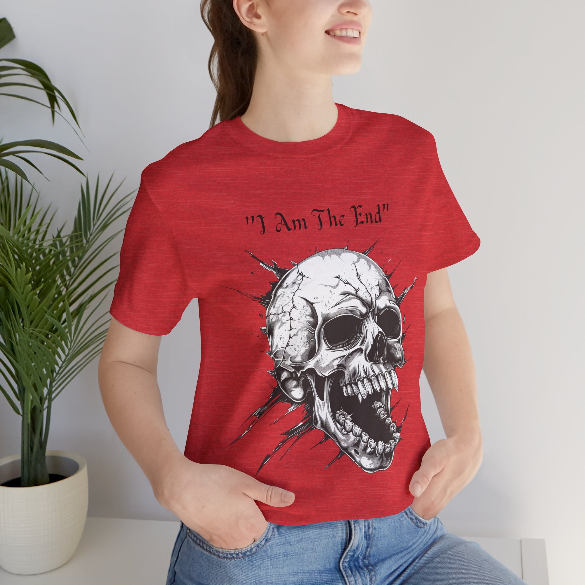 Skull Graphic Tee "I Am The End" - Gothic Rock T-Shirt