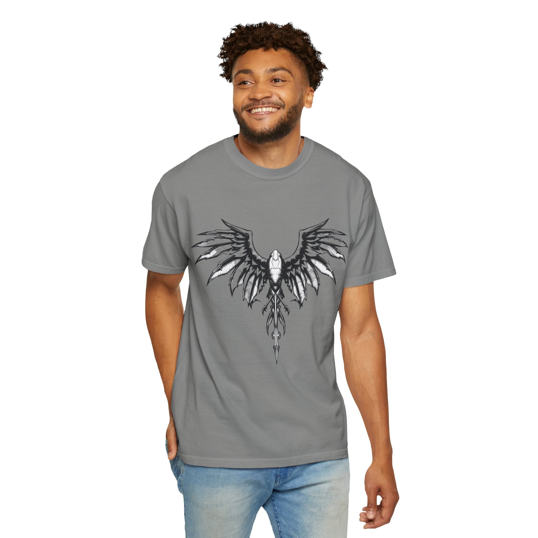 No Mercy Wings T-Shirt — Gothic Angel Graphic Tee