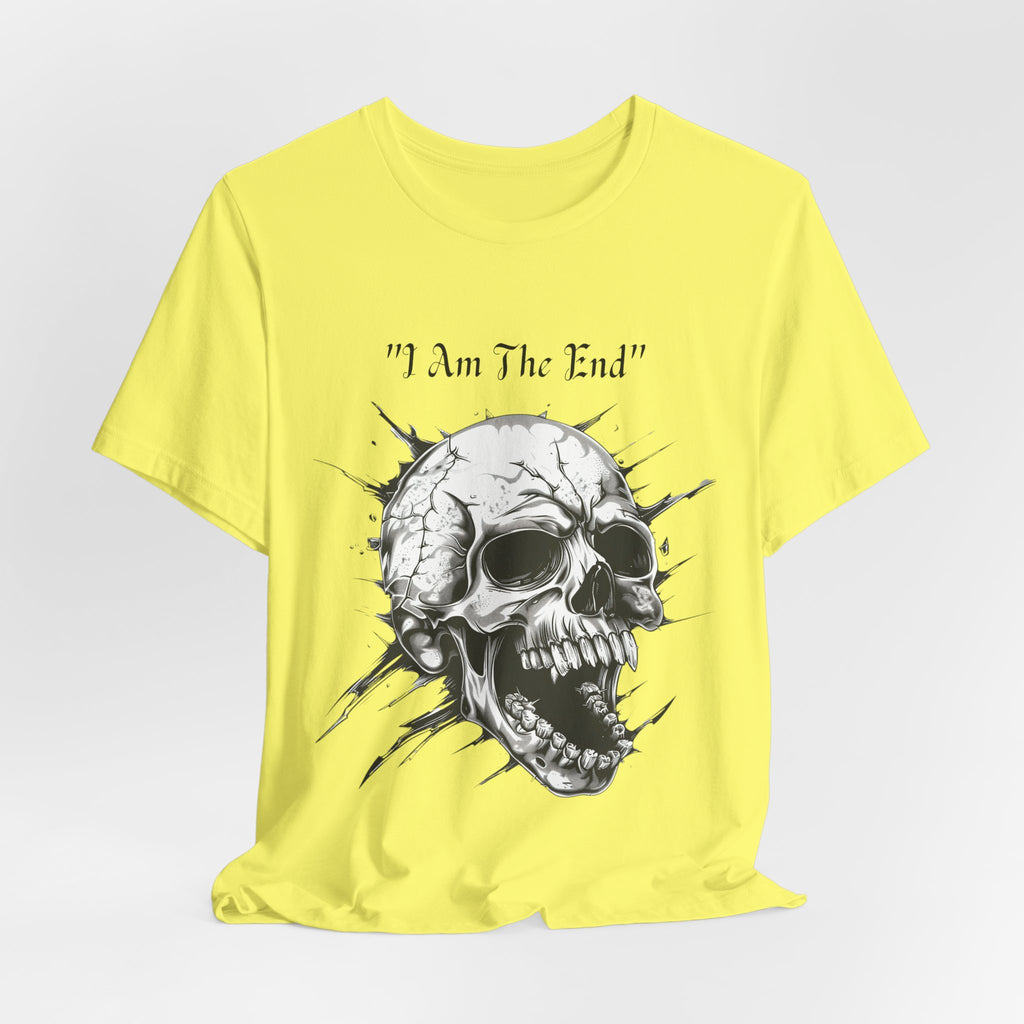 Skull Graphic Tee "I Am The End" - Gothic Rock T-Shirt