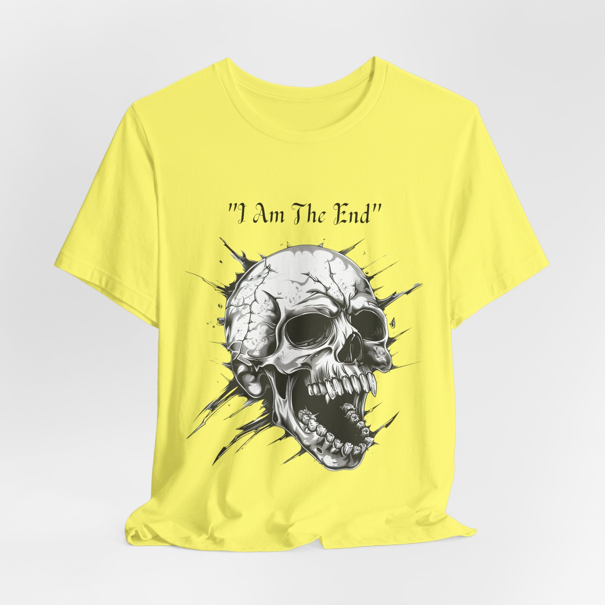 Skull Graphic Tee "I Am The End" - Gothic Rock T-Shirt