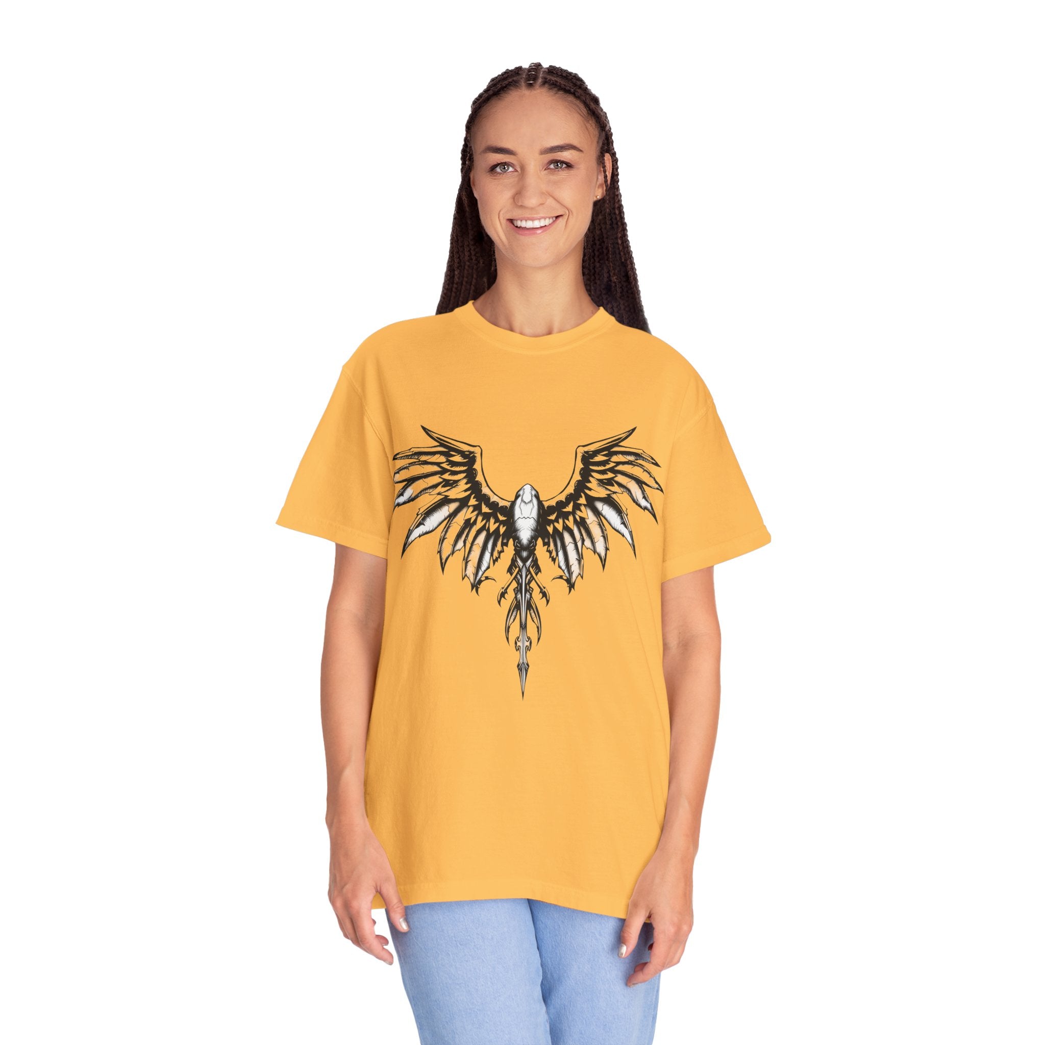 No Mercy Wings T-Shirt — Gothic Angel Graphic Tee