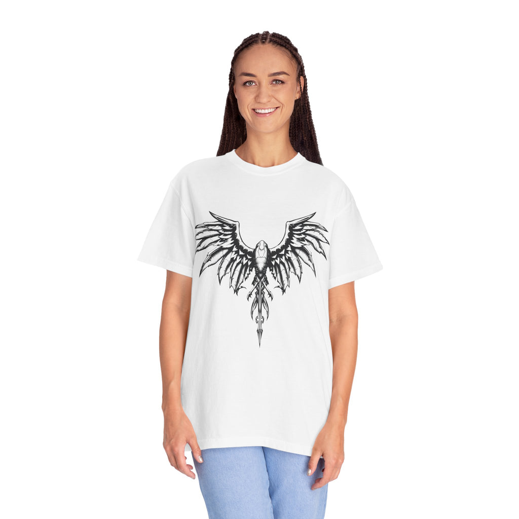 No Mercy Wings T-Shirt — Gothic Angel Graphic Tee