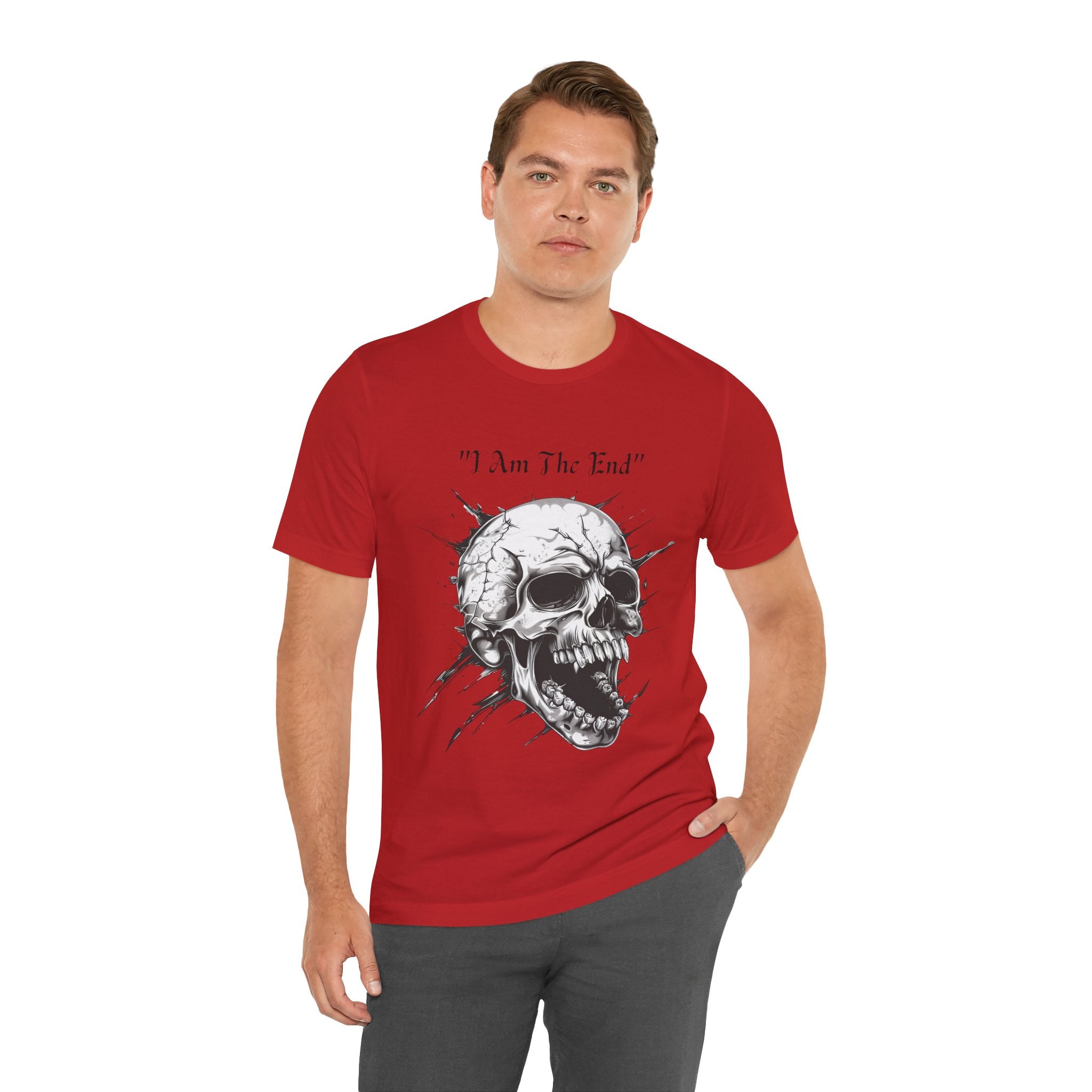 Skull Graphic Tee "I Am The End" - Gothic Rock T-Shirt