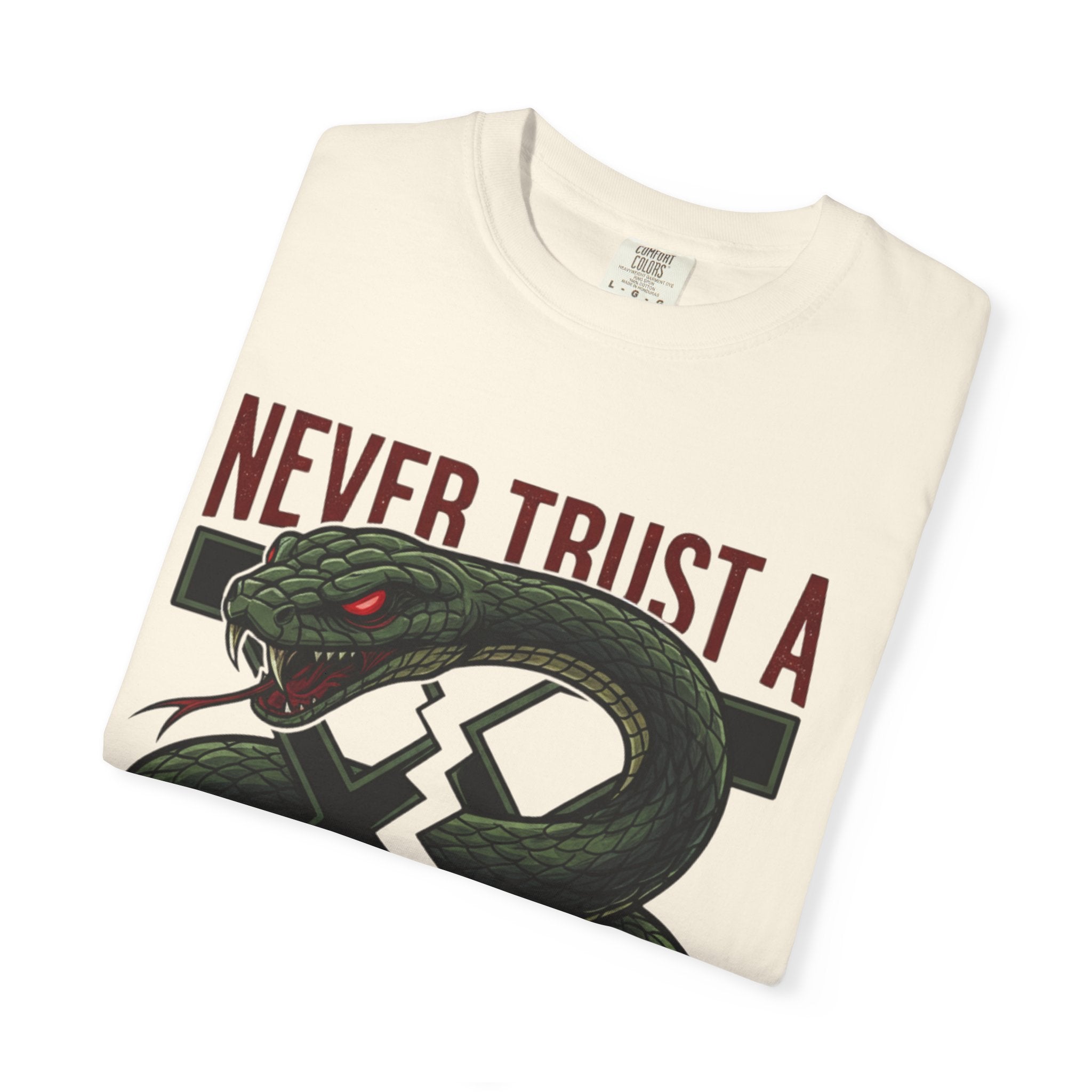 Never Trust a Snake Graphic T-Shirt — Vintage Snake Illustration Tee