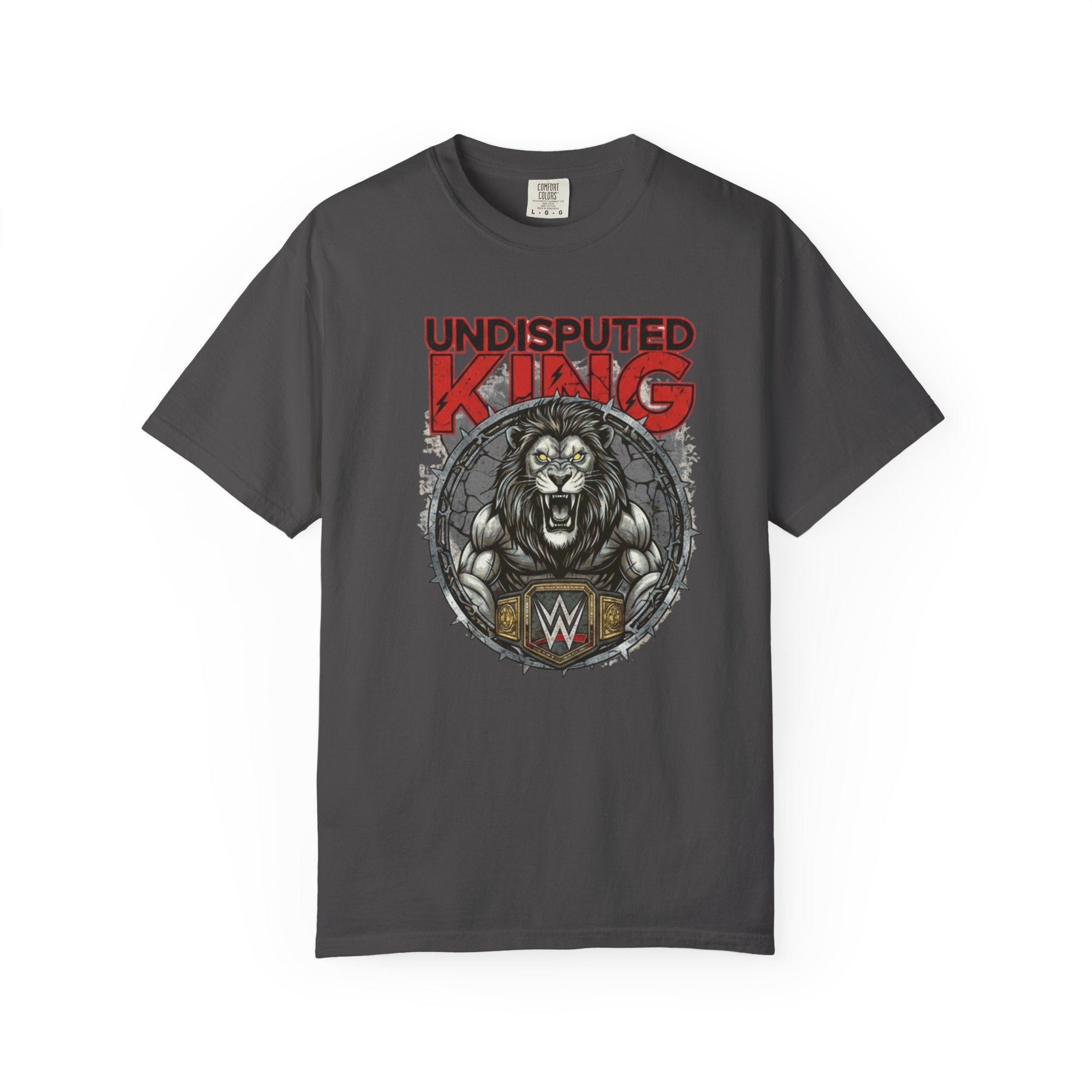 Undisputed King Lion T‑Shirt — Wrestling Champion Graphic Tee