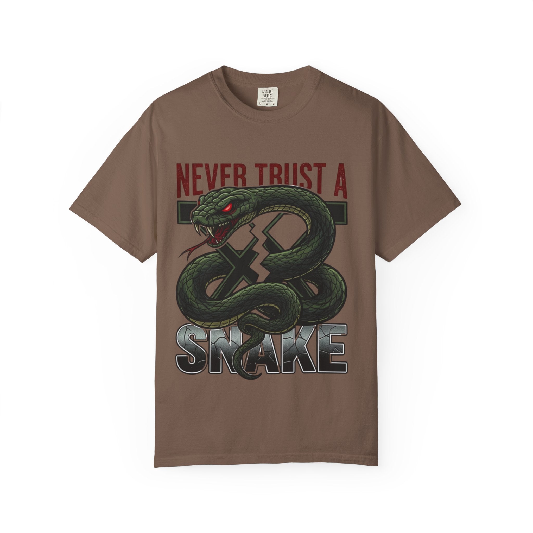 Never Trust a Snake Graphic T-Shirt — Vintage Snake Illustration Tee