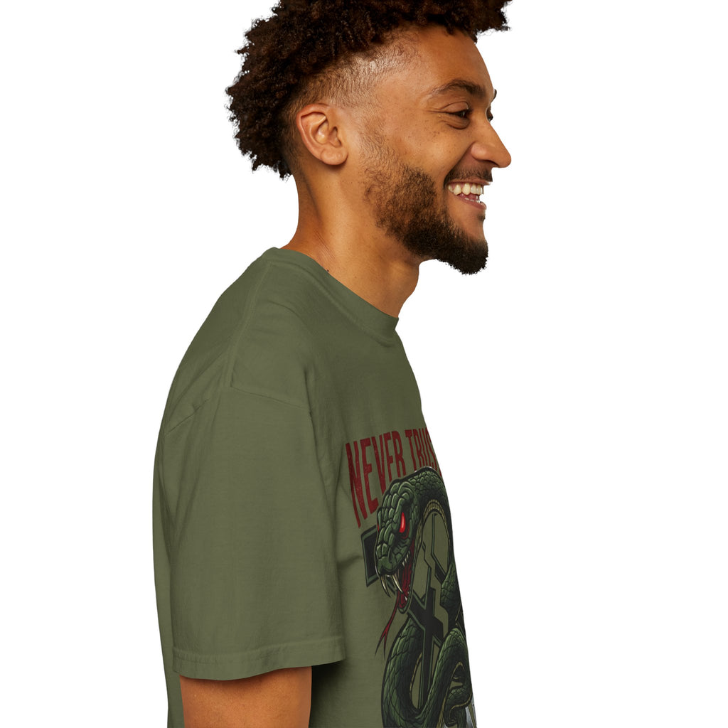 Never Trust a Snake Graphic T-Shirt — Vintage Snake Illustration Tee